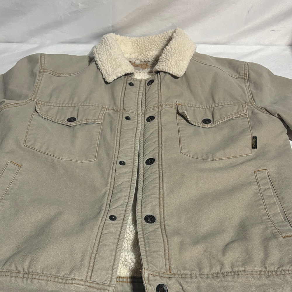 Billabong Men's Beige Sherpa-Lined Jacket